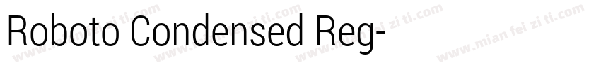 Roboto Condensed Reg字体转换